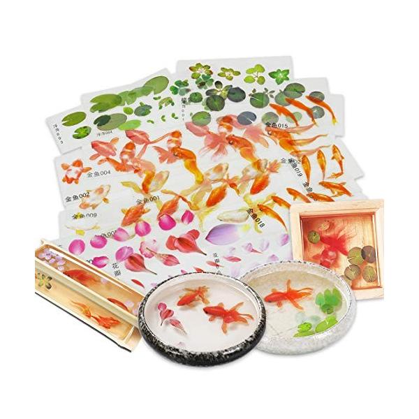 レジン 封入素材 フィルム シート 金魚イラスト 夏 和風金魚鉢 水草 浮草 桜 花びら Uzq1754 あおはまヤフー店 通販 Yahoo ショッピング