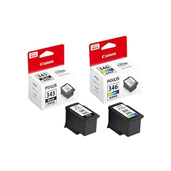 PIXUS 【純正品】CANON FINEカートリッジ BC-345(ブラック) + BC-346(3