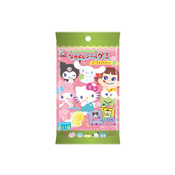 ６粒ペコ×サンリオキャラクターズなかよしシールグミ（ピーチ＆マスカット） ２０入　駄菓子 子供会 景品 お祭り くじ引き 縁日