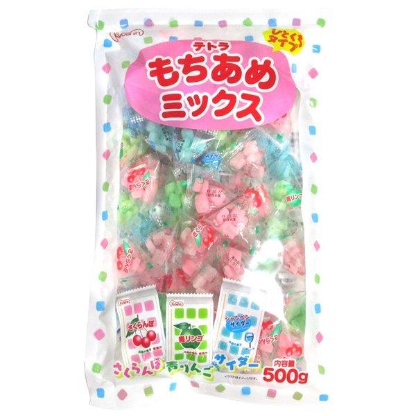 他サイト： テトラもちあめミックス500g（ 約65パック入）　駄菓子 子供会 景品 お祭り くじ引き 縁日の商品画像