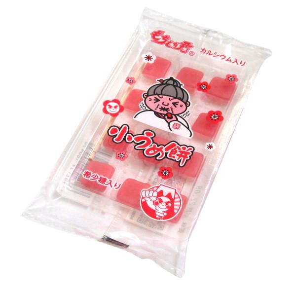 ゼリー？グミ？不思議な食感♪ほんのり小うめ味！つまようじが入って、一粒ずつ食べれるようにしてあります。