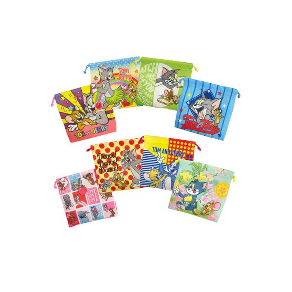 とってもかわいい！人気のTOM and JERRY巾着袋の駄菓子詰め合わせセットが新登場！詰め合わせの内容は、スナック類、グミ類、ラムネ類、いか類、あめ類、チョコレート類（冬季のみ）等からランダムに詰め合わせいたします。袋サイズ：H150×...