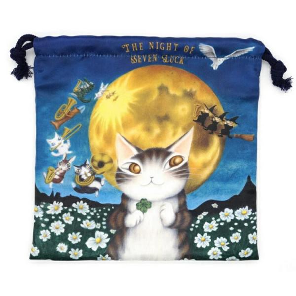 わちふぃーるど（WachiField） ダヤン 巾着 アート巾着 7つのつきの夜