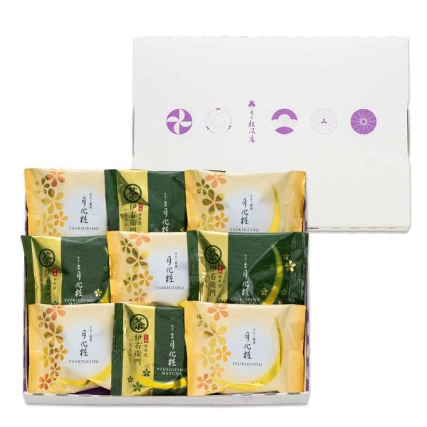 一番人気の月化粧と、「伊右衛門」とコラボした伊右衛門月化粧の詰合せです。大阪土産としてもおなじみの月化粧は、自家製餡した白餡の中にミルクの風味豊かな練乳とバターをたっぷり入れたみるく餡を包んで焼き上げたやさしい味わいのみるく饅頭。※個包装デ...