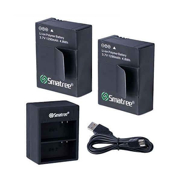 Smatree GoPro Hero3 用1290mAhバッテリー2個　充電器とUSBコード付き　CHDHX-301-JP