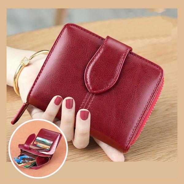 コンパクト財布 グレー/レッド グレー/レッド コンパクト財布