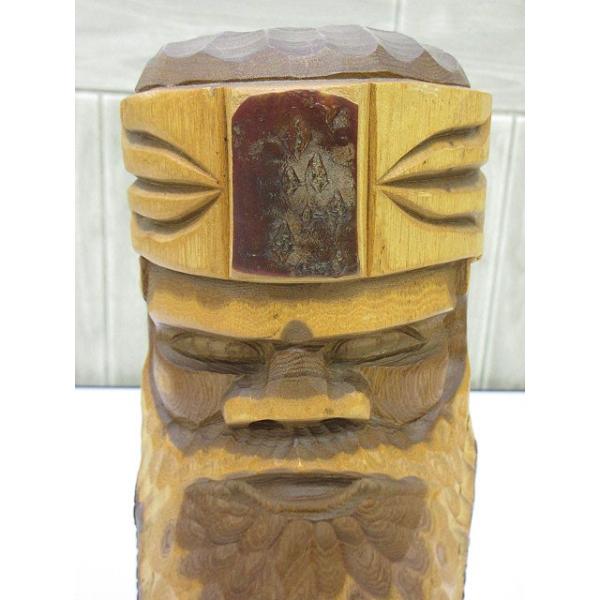 ビンテージ 木彫り ニポポ人形 夫婦 約40cm 幸福 家内安全 昭和レトロ