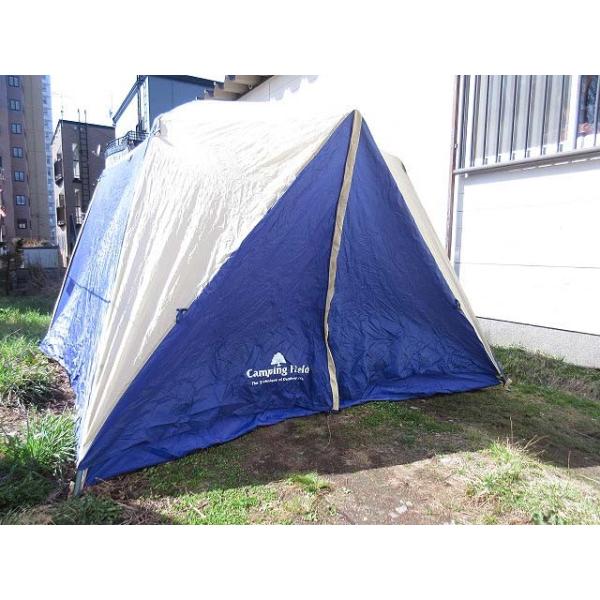 【中古】キャンピングフィールド テント TRAPEZIUM DOME 270 Camping Field 青 4〜5人用 ファミリー 大型ドームテント