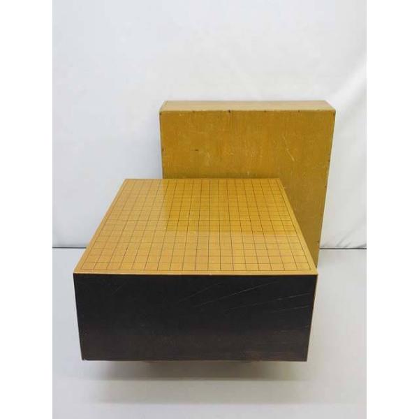 ss5199　足付き碁盤　6寸　19路盤　高さ30cm天然木　脚付き　カバー付き　木製　八角足　囲碁　ボードゲーム　黒蝦夷松 ss5199 足付き碁盤 6寸 19路盤 高さ30cm天然木 脚付き カバー付き 木製