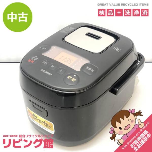 中古】 アイリスオーヤマ IH炊飯器 BLRC-IE30-B 3合 ブラック