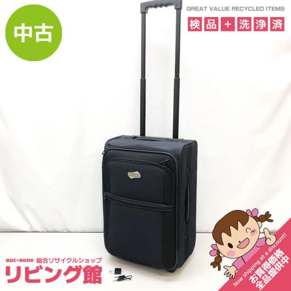 中古】 アメリカンツーリスター ソフトキャリーケース 紺 ジッパー式 2