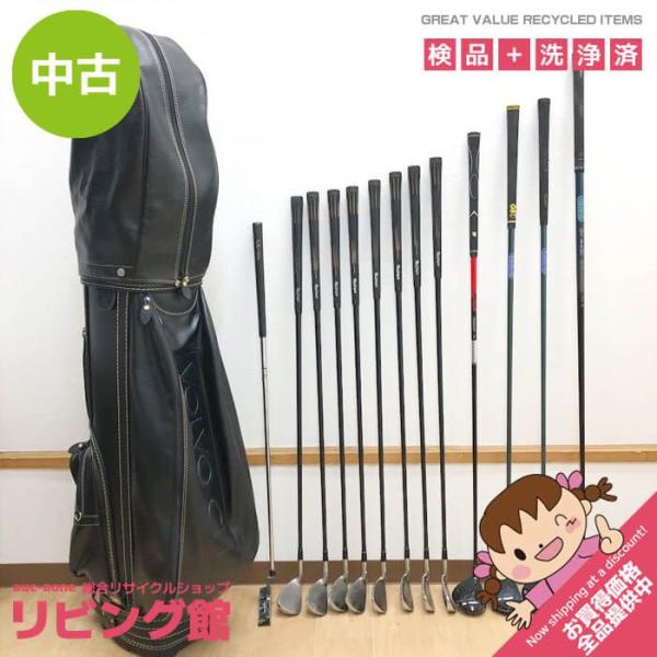 【中古】 メンズ ゴルフクラブフルセット 13本セット キャディバッグ付き Macgregor ゴルフセット 男性用 右利き 右打ち クラブセット ドライバー