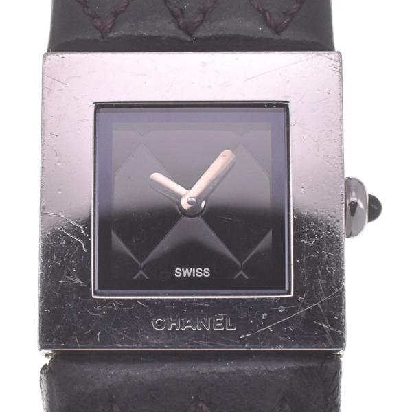 美品　CHANELマトラッセ レディース 腕時計 H0116 クロコレザーベルト シャネル CHANEL マトラッセ Mサイズ H0116 腕時計 GP レザー