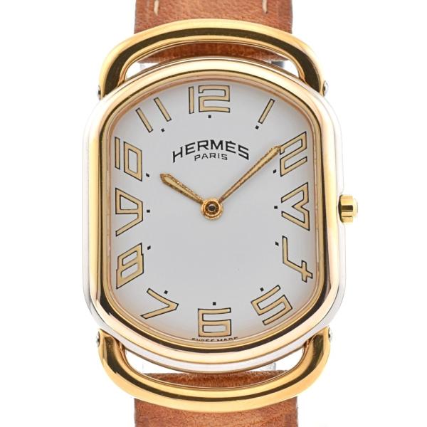 HERMES（エルメス） ラリー SS/GP/レザー クォーツ メンズ M#134439 