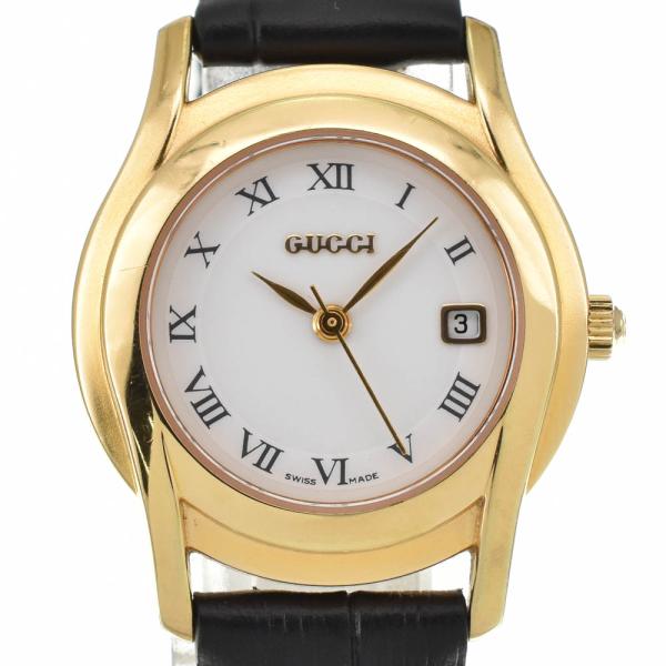GUCCI（グッチ） 値下 GUCCI 5400L G-クラス デイト GP/レザー