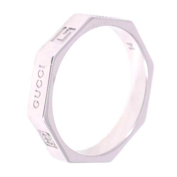 GUCCI（グッチ） オクタゴン リング サイズ54/JP14 K18WG メンズ 箱