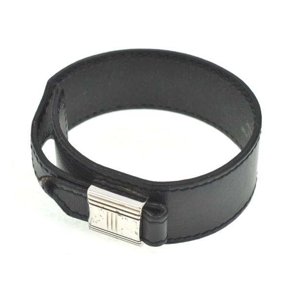 エルメス アルテミス カデナ アクセサリー ブレスレット レザー ブラック HERMES（エルメス） アルテミス ブレスレット レザー メタル ブラック