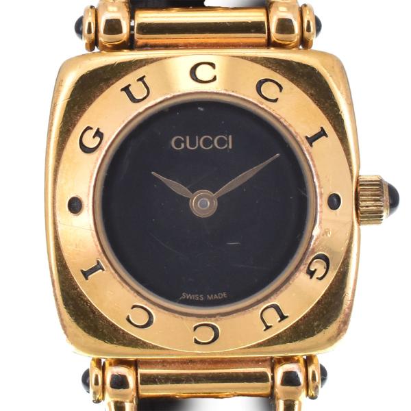 GUCCI（グッチ） GUCCI 6300L GP/レザー クォーツ レディース C#144228