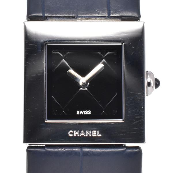 CHANEL シャネル　マトラッセ　腕時計　レディース　ヴィンテージ CHANEL（シャネル） マトラッセ ブラック クォーツ レディース 美品