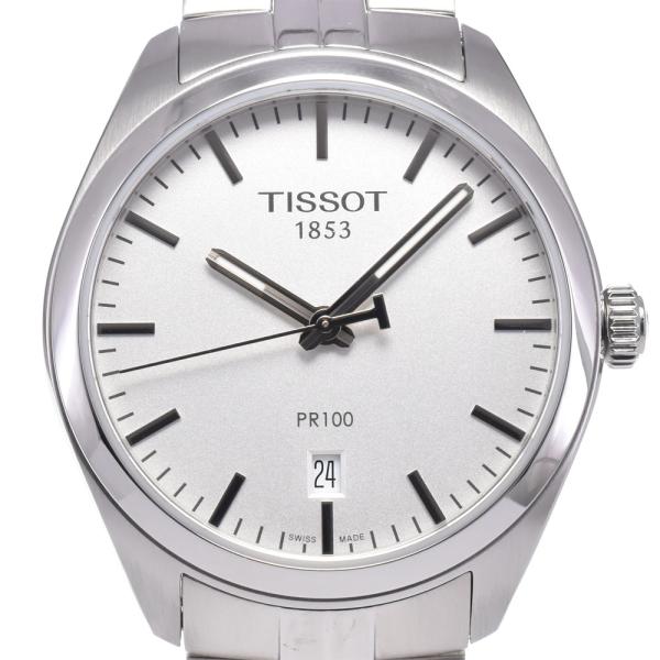 美品　TISSOT PR100 T101410A クオーツ時計 TISSOT（ティソ） TISSOT T101410A PR100 デイト シルバー クォーツ