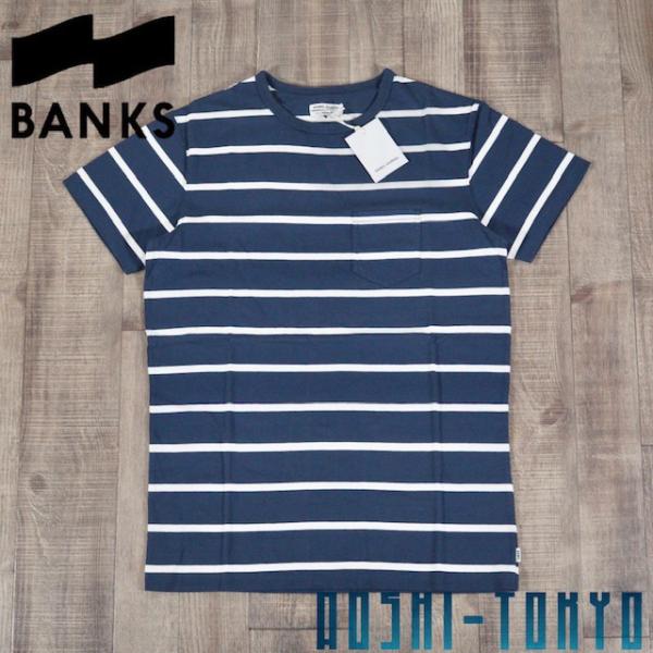 BANKS Retrospect ボーダー Tシャツ 半袖 バンクス 送料無料 US Sサイズ ポケット