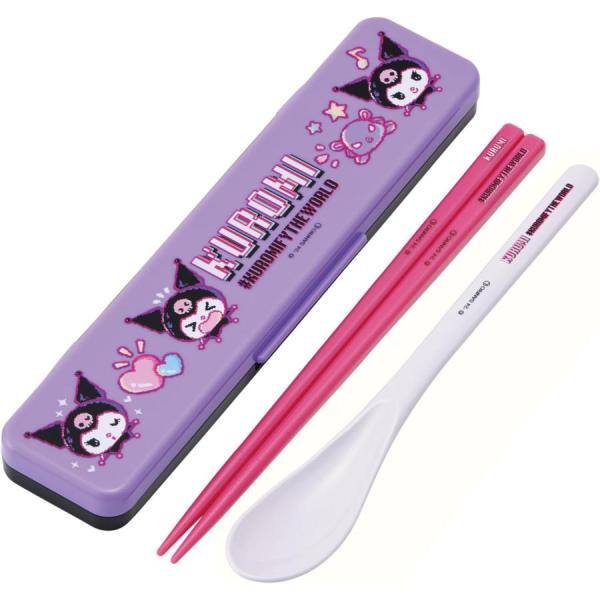 クロミ ワールド コンビセット スケーター CCS3SAAG サンリオ キャラクター グッズ 抗菌 日本製 箸＆スプーン KUROMI