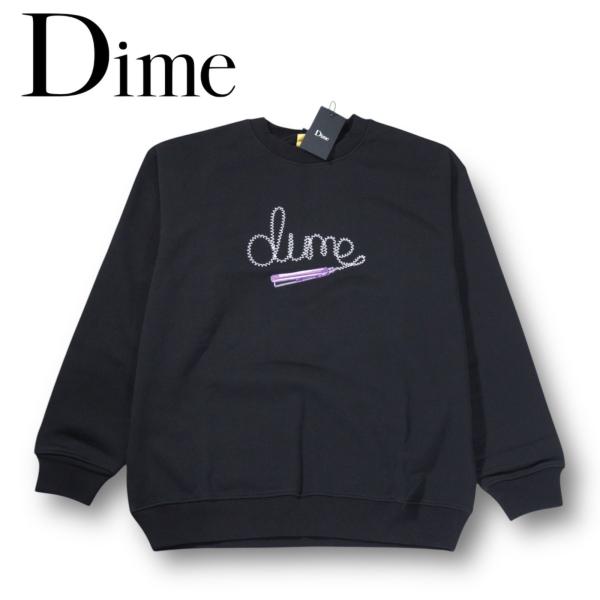 DIME Mtl Iron Crew ダイム アイロン スウェット トレーナー ロゴ パーカー レア ブラック 黒 スケボー