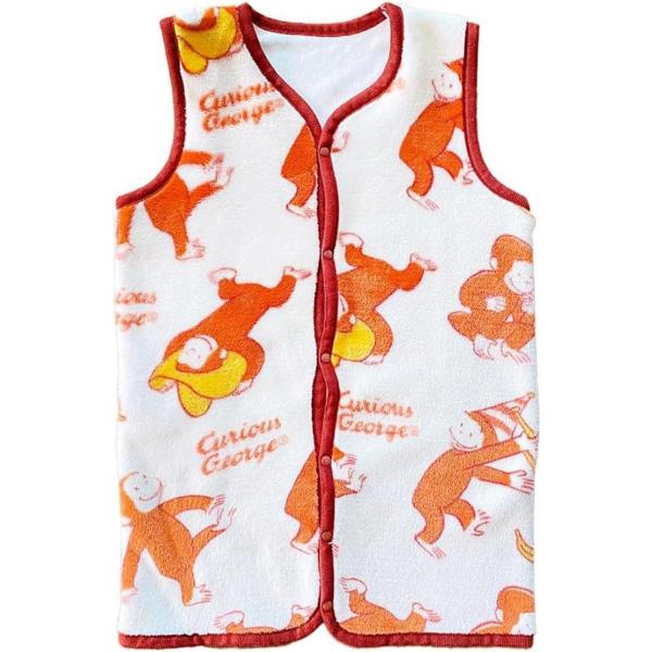 2wayスリーパー おさるのジョージ Curious George ジョージスタイル 子供用 あったかグッズ H59×W36cm かわいい ふわふわ おしゃれ 防寒グッズ