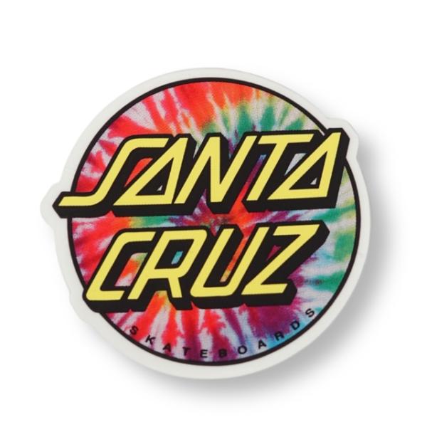 SANTA CRUZ サンタクルーズ ステッカー ロゴ タイダイ ラスタ 赤 カタカナ ピンク 青 白黒 シール スケボー