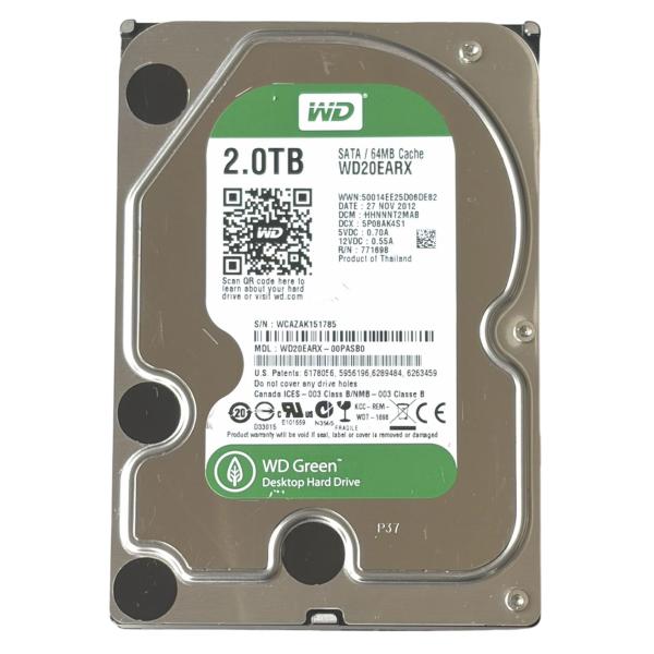 WESTERN DIGITAL 3.5インチ内蔵HDD 2TB SATA/6.0Gb 5400rpm 64MB