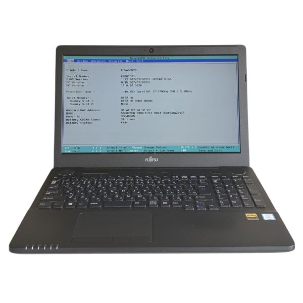 【ジャンク品】富士通 AH53/B2, i7, メモリ8G, SSD 500G LIFEBOOK AH ジャンク ノートパソコン 富士通 AH53/B2 第7世代 Core i7