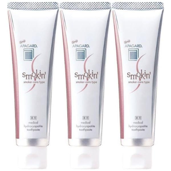 アパガード スモーキン 歯磨き粉 タバコ ヤニ ホワイトニング 歯周病 サンギ 105gエナメル質を修復する独自成分。薬用ハイドロキシアパタイトに加えて、パール成分を新配合。赤ワイン、茶しぶなどの着色汚れ、タバコのヤニ汚れを溶かして落とす。...