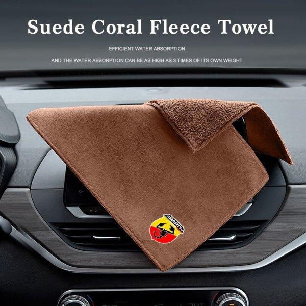 アバルト ロゴマーク入り マイクロファイバーカーロゴ タオル (4色