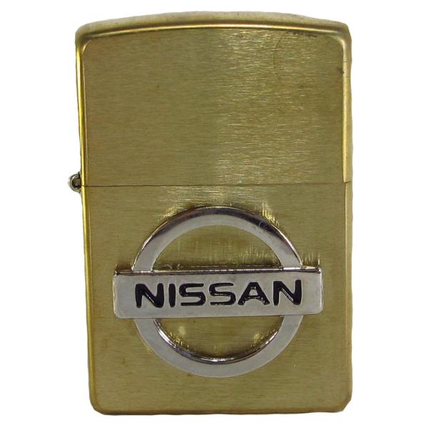 Zippoオイルライター(USA製)　NISSANロゴ（ゴールドベース）