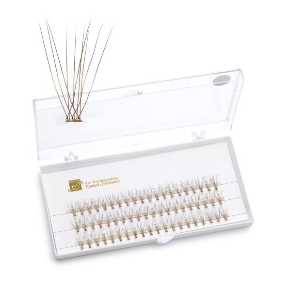 【内容量】 60束【特徴】・毛先：特殊研磨技術で磨き上げた、ナチュラルで尖った毛先・しなやかさ：カールがしなやかなで美しい・根本：薄いのにしっかり一本一本が束に固定されていて外れにくい。・着々つけられる最大のポイント：薄く平らな根元はつけま...