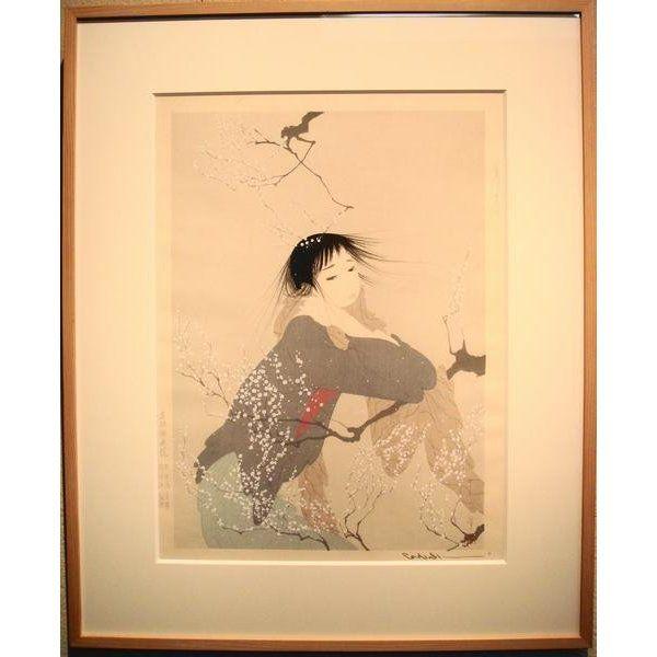 即決 中島潔 「夢もよう」 木版画6号サイズ
