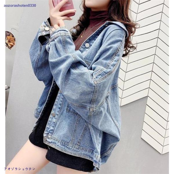 アンティカ デニムジャケット　ドルマン antiqua♛ドルマンデニムジャケット