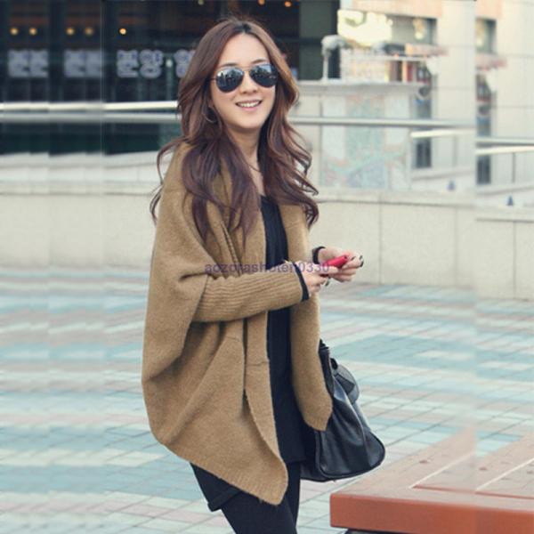 ポンチョコート アウター レディース ニットカーディガン ドルマン