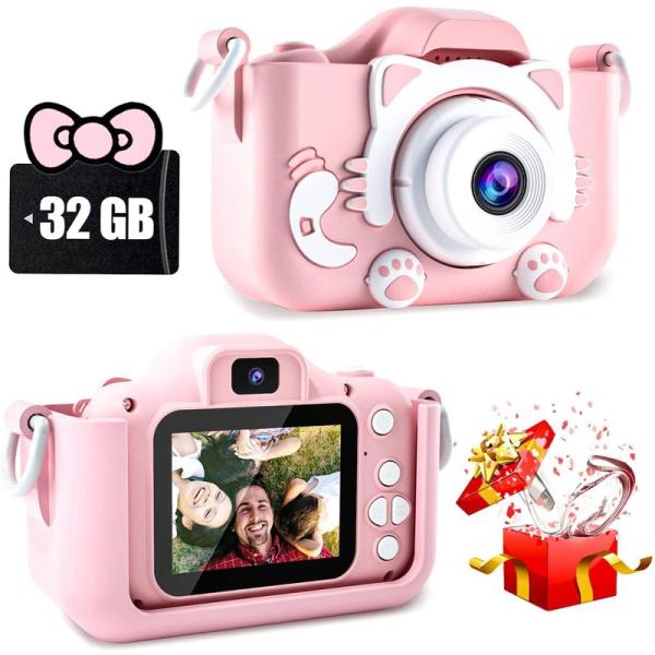 CIMELR 子供用カメラ キッズカメラ トイカメラ1080P HD 動画カメラ 32GBメモリーカード付き2.0インチIPS 画面8倍ズー :20221113184804-00043:あおぞらストア 通販 子供用カメラ,TONDOZENキッズカメラ トイカメラ 32GBメモリーカード付き 2000万画素 1080P HD 動画カメラ キッズデジ