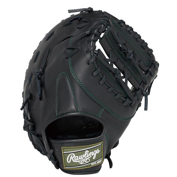Rawlings ローリングス 軟式ファーストミット ブラックMグリーン 右投用 Rawlings（ローリングス） 野球 軟式グローブ ファーストミット HYPER