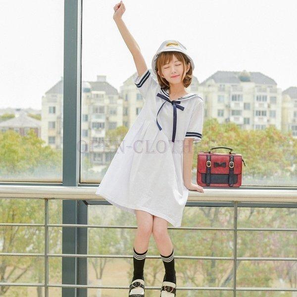 ワンピースレディース膝丈ワンピースセーラーワンピース半袖ワンピースセーラー服森ガールワンピースaラインワンピース森ガール系 Zys0702d アパーレ 通販 Yahoo ショッピング