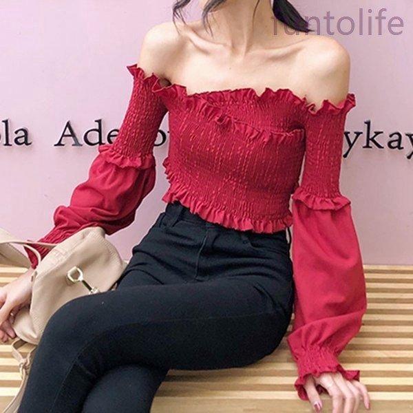 オフショルダーフリルトップスレディース長袖おしゃれブラウス肩出しデコルテ大人コーデカジュアル春服夏服秋服シフォンシャツきれいめフリル Zys0713d アパーレ 通販 Yahoo ショッピング