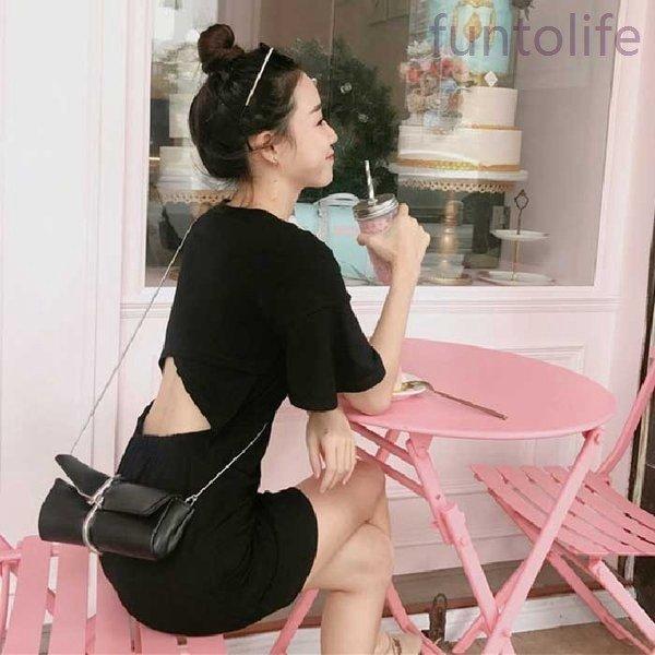 ワンピース ドレス セクシー ブラック 足紐 個性的 きれい - 通販