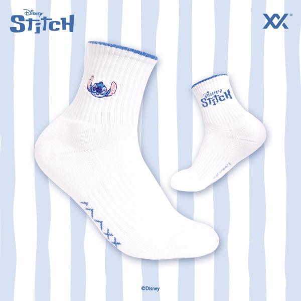 【MAXX × スティッチ コラボレーション スポーツソックス | 限定デザイン】人気キャラクター「スティッチ、エンジェル」がデザインされた、遊び心満載のカジュアルスポーツソックスが登場。キャラクターがウインクしている可愛らしい刺繍入り。履...