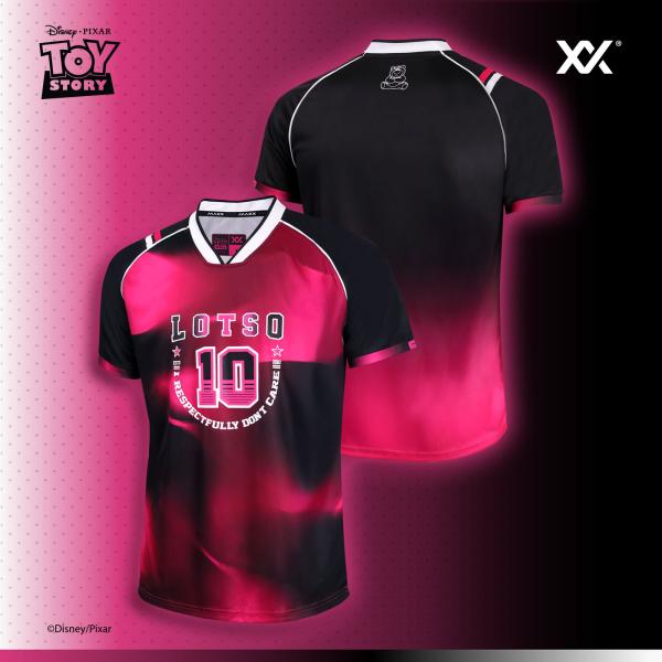 半袖Tシャツ ユニセックス MAXX トイ・ストーリー ロッツォ LOTSO Disney Pixar バドミントンウェア スポーツウェア 練習着 吸汗速乾 ドライ素材 MDTEE04
