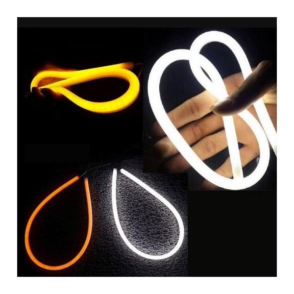 ԗpP[u ^[ VOiCg LED J[X^CO jo[T DRL tLVu `[uXgbv sp 45cm White to Yellow AL-AA-7400 AL
