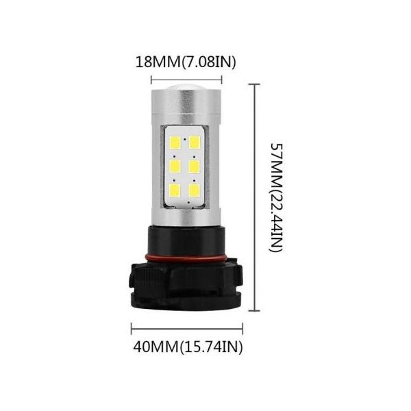 2 H16 5202 21bg LED DRL fCCg 6000 18K zCg tHOv ou 12V 24V v ou g^ J[ nCbNX AL-BB-1118 AL