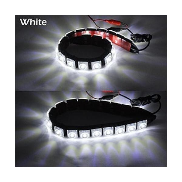 fC^C jOCg DRL I[gtLVu LED Xgbv tHO v 12V White 12LED Black Case AL-BB-1173 AL