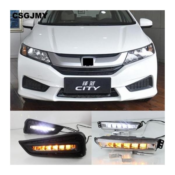 2 12V DRL VeB 2015 2016 2017 CG[ J[^[jO VOi tHOvfCCg LED White and Yellow AL-BB-1571 AL