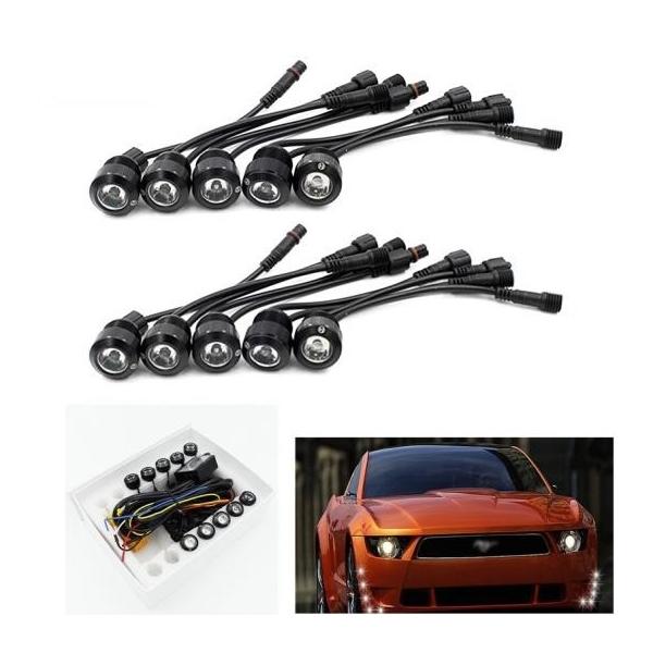 10s[X Zbg @\ LED DRL fC^C jOCg XeAOC[OAC ItRg[ Trun White Light Black Body AL-BB-1737 AL